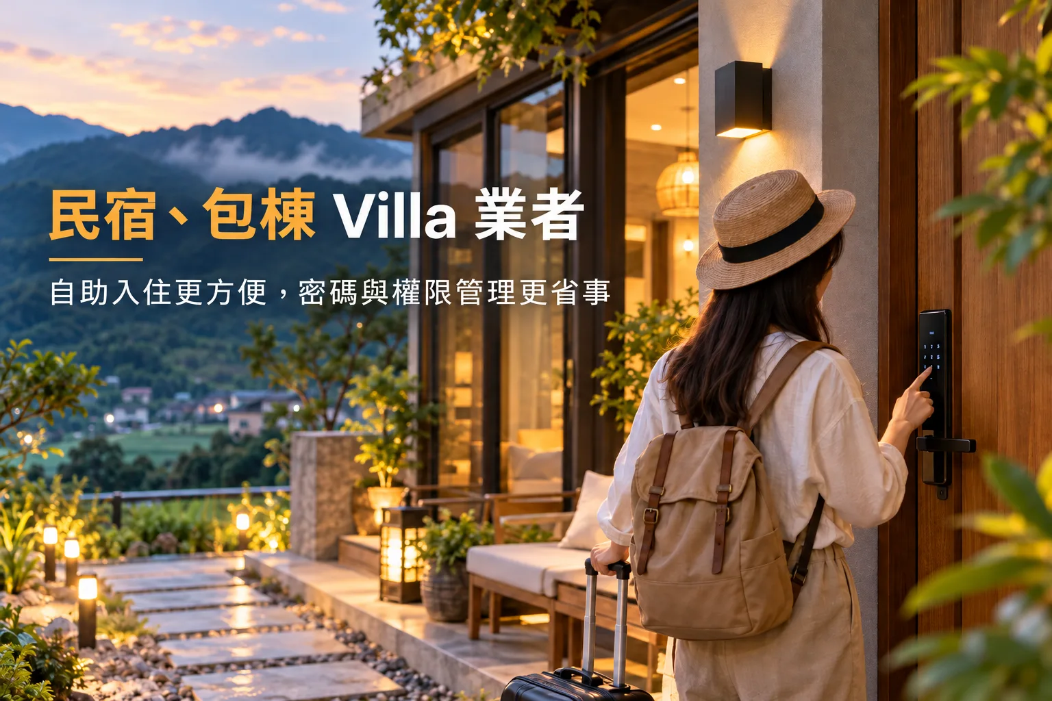 宜蘭民宿、包棟 Villa 業者使用電子鎖,旅客以密碼自助入住